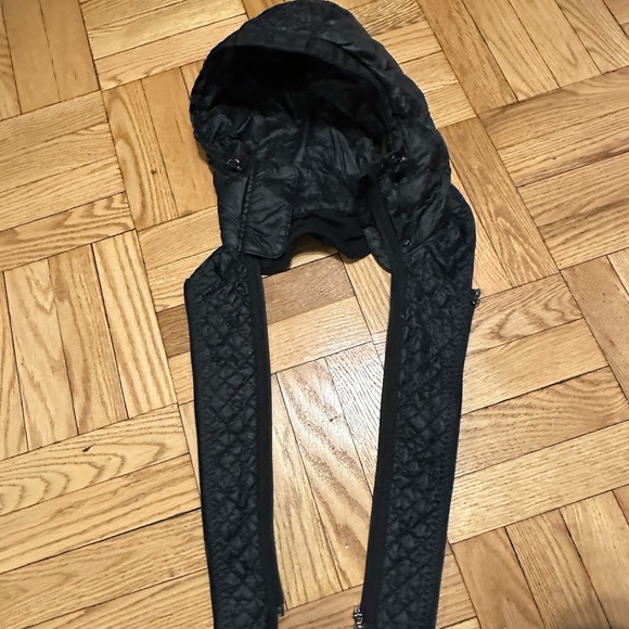 Small Lulu Lemon mixed media jacket with detachable hood - black - Picture 8 of 8